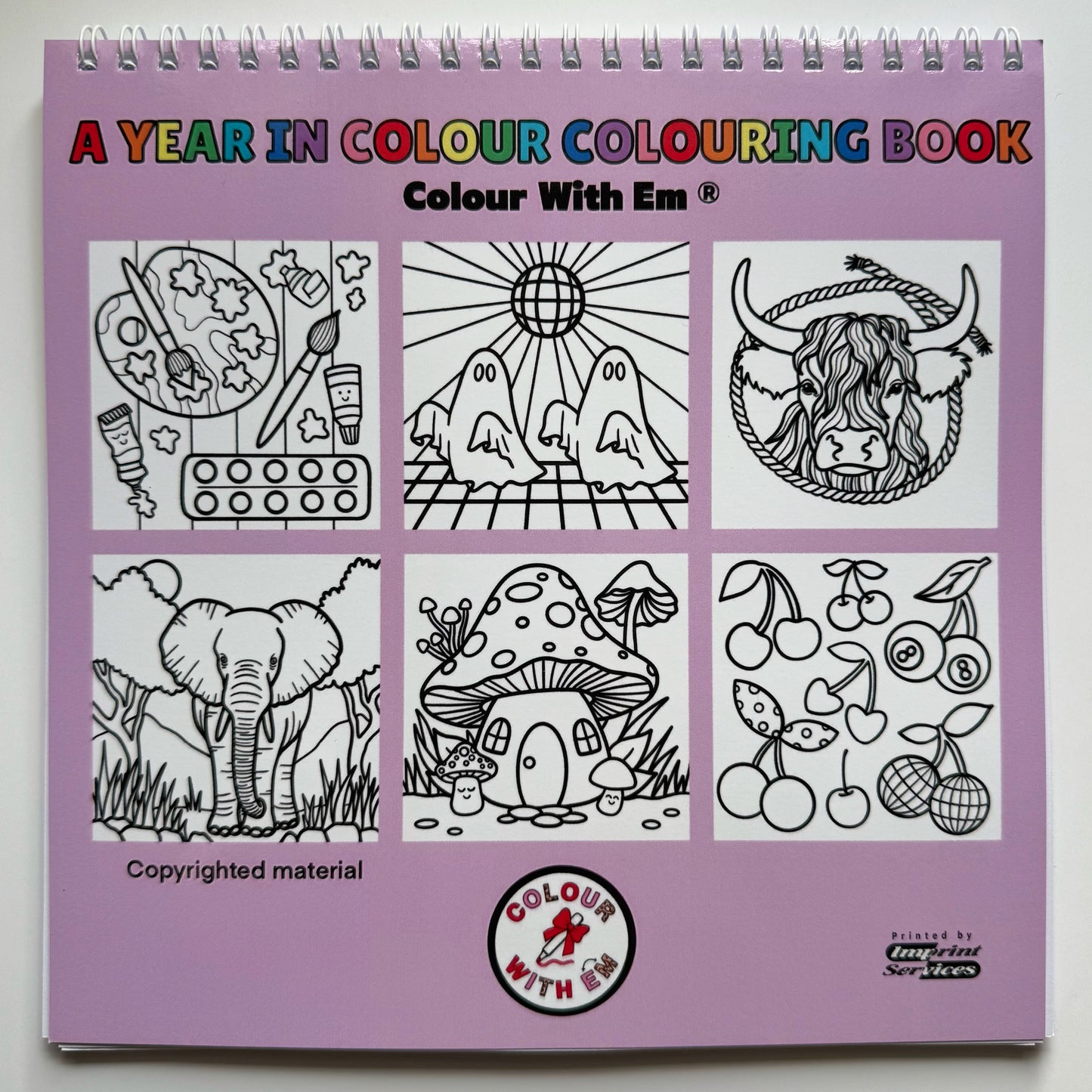 A Year In Colour Colouring Book - Celebrating Colour With Ems One Year Business Anniversary!