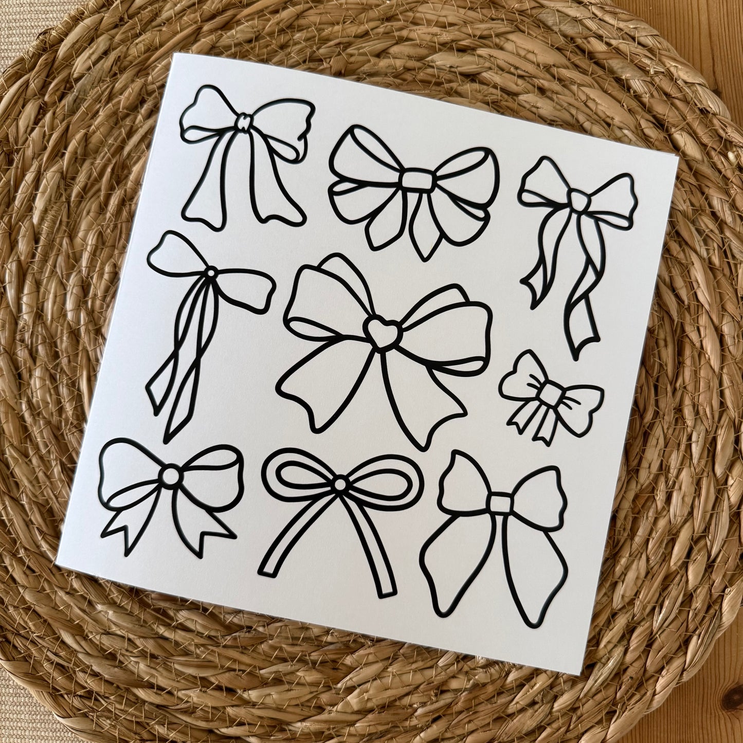 Bow - Colour In Happy Birthday Card