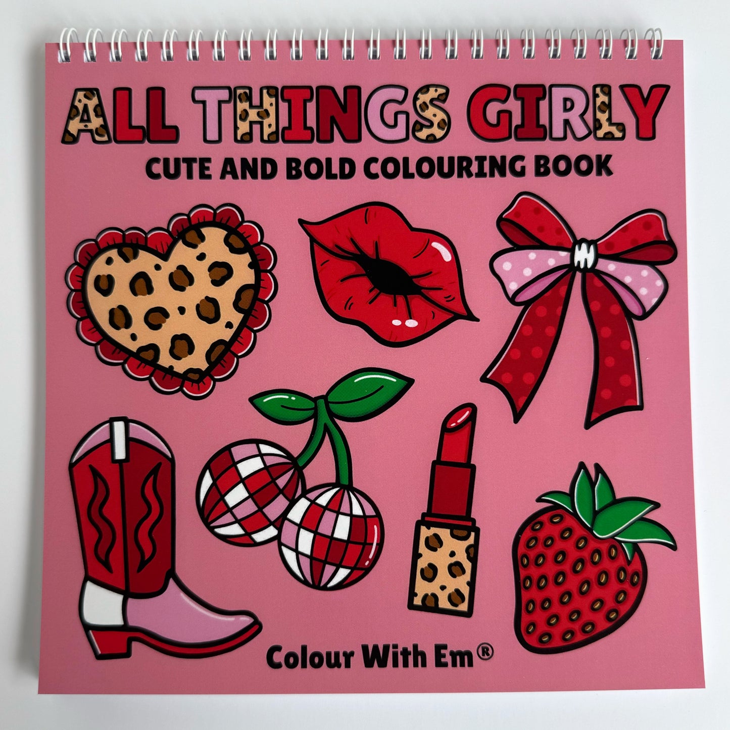 All Things Girly Colouring Book – Fun, Bold & Cute Designs to Spark Creativity
