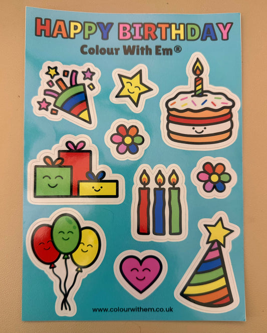 Happy Birthday Sticker Sheet